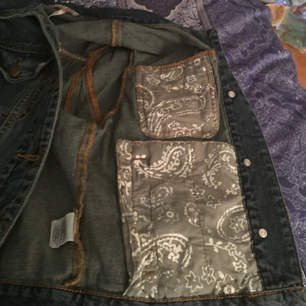 Very soft fitted free people denim jacket - Picture 2 of 2